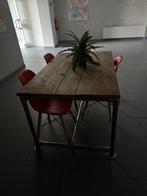 Tafel met 4 stoelen - 90x140 cm, Ophalen, Gebruikt, 100 tot 150 cm, 50 tot 100 cm