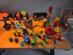 Mega bloks set met oa loopauto speelauto, Kinderen en Baby's, Ophalen of Verzenden, Zo goed als nieuw, Megabloks
