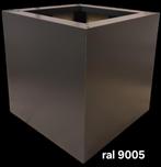 Set van2 plantenbakken zwart Ral 9005 50x50xh50 met bodem, Ophalen, Nieuw, Tuin, Metaal