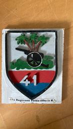 KNIL/KL 41e Regiment Veldartillerie, Ophalen of Verzenden, Landmacht, Nederland, Embleem of Badge