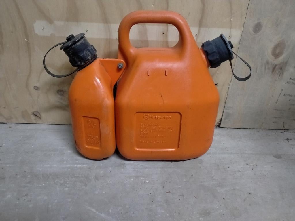 Husqvarna combi-can olie-benzine voor de motorkettingzaag, Tuin en Terras, Hand-tuingereedschap, Ophalen of Verzenden
