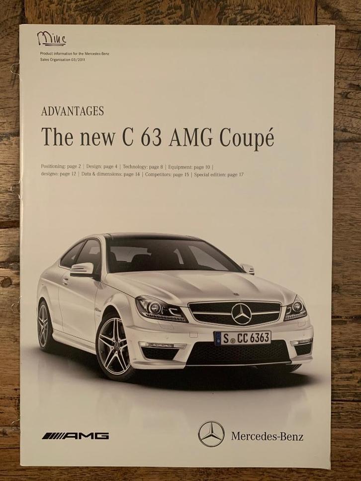 Product informatie Mercedes-Benz C 63 AMG Coupe C204 2011, Boeken, Auto's | Folders en Tijdschriften, Zo goed als nieuw, Mercedes
