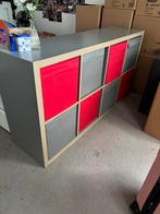 Ikea kallax kast donkergrijs: 147x76x39 cm, Ophalen, Gebruikt, Minder dan 150 cm, Minder dan 100 cm