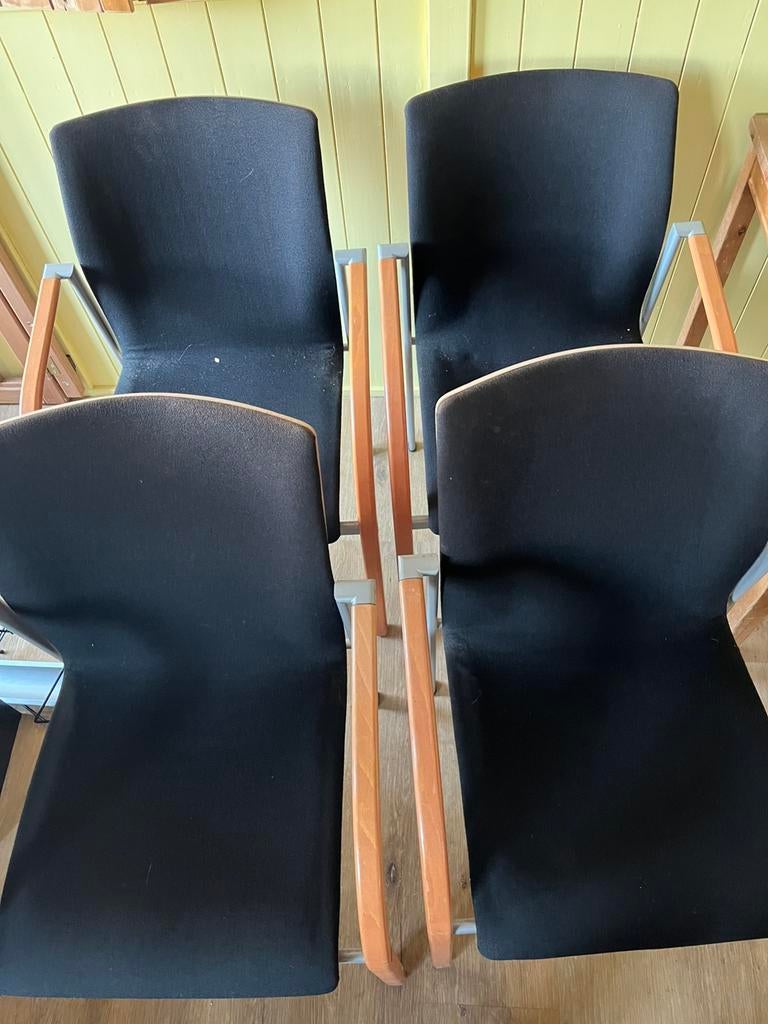 Kantoor stoelen, Huis en Inrichting, Stoelen, Ophalen, Zwart, Zo goed als nieuw, Stof