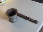 zware oude vijzel, ijzer met stamper, Antiek en Kunst, Ophalen of Verzenden