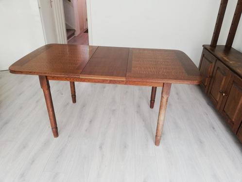Eettafel antiek, massief eiken, 4-6pers, Antiek en Kunst, Antiek | Meubels | Tafels, Ophalen