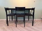 Eetkamer tafel met 3 stoelen + kussens, Huis en Inrichting, Tafels | Eettafels, Ophalen, Overige materialen, Gebruikt, 50 tot 100 cm