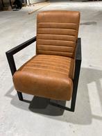 Fauteuil Lars Cognac cherokee 99852 nieuw, Ophalen, Minder dan 75 cm, Nieuw, 50 tot 75 cm