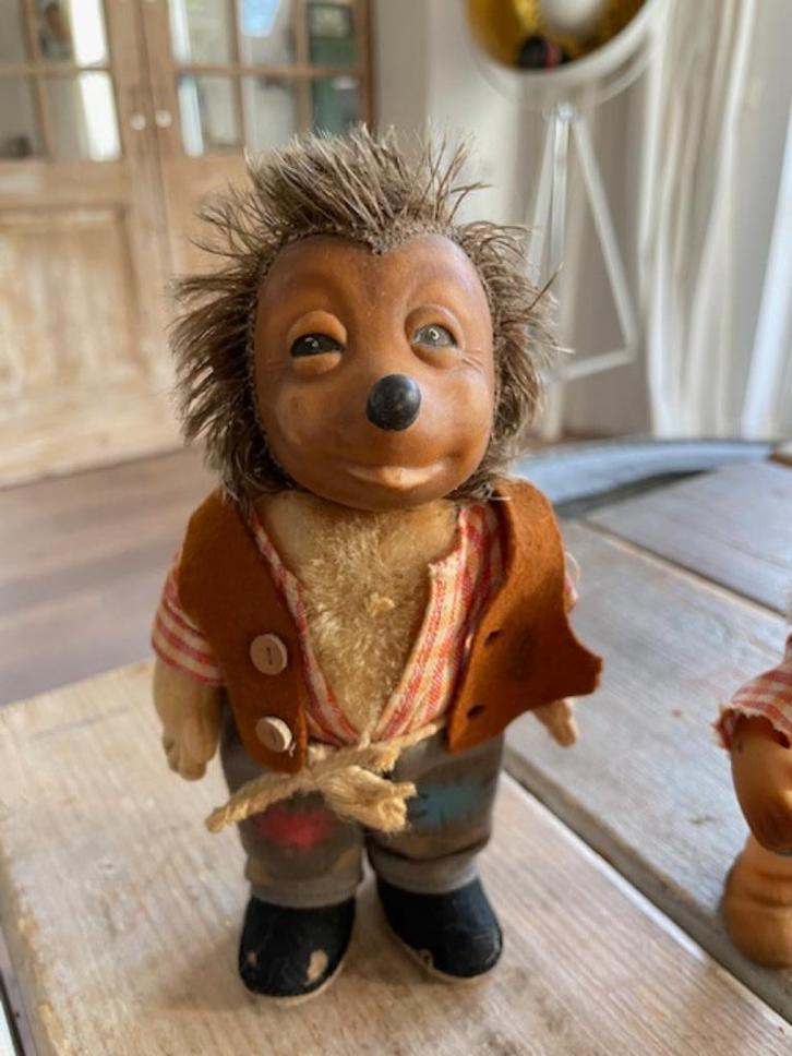 Oude antiek Steiff Macki egels / egel knuffel rubber, Antiek en Kunst, Antiek | Speelgoed, Ophalen