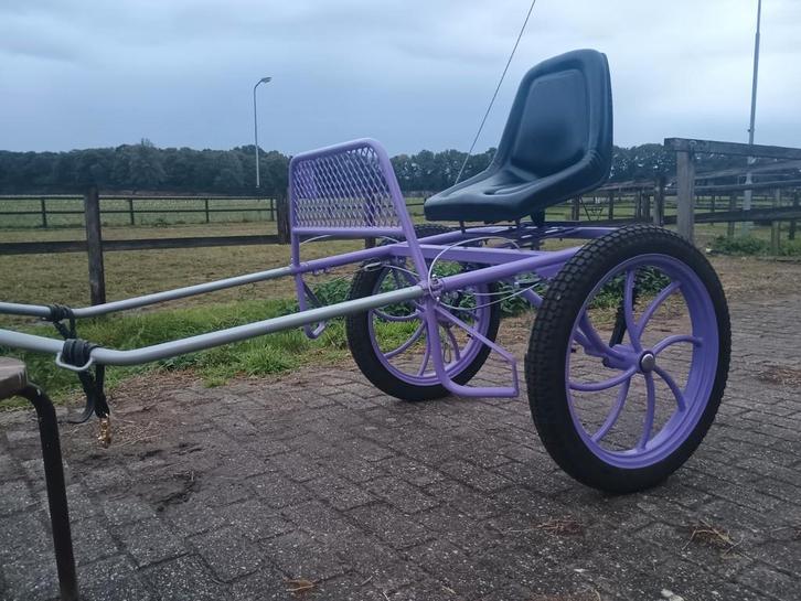HCA sulky 19" zgan 01/2024 incl mentuig, Dieren en Toebehoren, Rijtuigen en Koetsen, Zo goed als nieuw, Sulky, Pony
