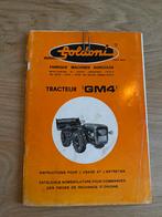 Te koop: instructie- en onderdelenboek Goldoni GM 4 tractor, Ophalen of Verzenden, Gelezen
