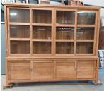 Showroommodel Teak Boekenkast 305 cm, Huis en Inrichting, Kasten | Boekenkasten, Ophalen, Met deur(en), 200 cm of meer, Glas