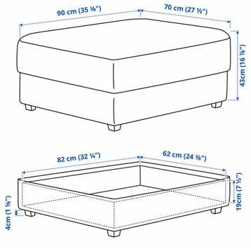 KIVIK Ikea poef / hocker - afbeelding 5