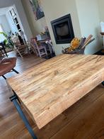 Salontafel Xavi - naturel/zwart - 39x80x80 cm, Ophalen, 100 tot 150 cm, 50 tot 100 cm, Minder dan 50 cm