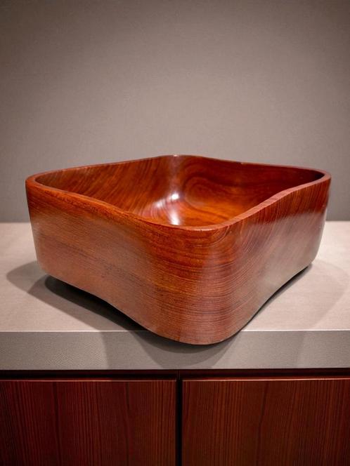 Teak houten schaal -1960s -Deens design Ole Hansen/ P.Broste, Huis en Inrichting, Woonaccessoires | Schalen en Manden, Zo goed als nieuw