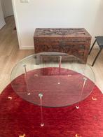 Salontafel glas, Ophalen, 50 tot 100 cm, Rond, 50 tot 100 cm
