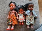 Vintage donkere Popjes  Set japan, Verzamelen, Poppen, Ophalen of Verzenden, Gebruikt, Pop