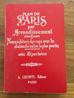 Oude plattegrond van Parijs per arrondissement. 1974, Gelezen, Frankrijk, Ophalen of Verzenden, Landkaart