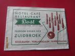Suikerzakje Café Dost Kegelbanen Zuidbroek, Ophalen of Verzenden, Nederland