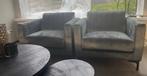 Twee mooie groene velvet stoelen Urban Sofa by Eva Ness, Huis en Inrichting, Fauteuils, Ophalen, Zo goed als nieuw, 75 tot 100 cm