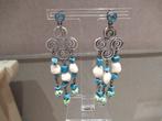 Nieuwe Dyrberg/Kern oorhangers met turquoise stenen, Met kristal, Overige materialen, Hangers, Verzenden