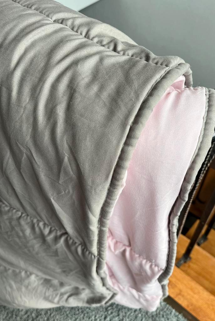 Zelesta, 2 in 1 dekbed 200x200 pastel pink/tender grey, Huis en Inrichting, Slaapkamer | Beddengoed, Nieuw, Deken of Dekbed, Tweepersoons