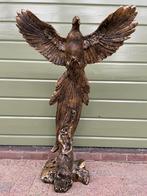Feniks brons goud  mythologische  vogel wedergeboorte beeld, Antiek en Kunst, Ophalen