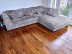 !!ACTIE!! DONKERGRIJZE HOEKBANK MET FAUTEUIL, Huis en Inrichting, Banken | Bankstellen, Verzenden, Hoekbank, 300 cm of meer, Metaal