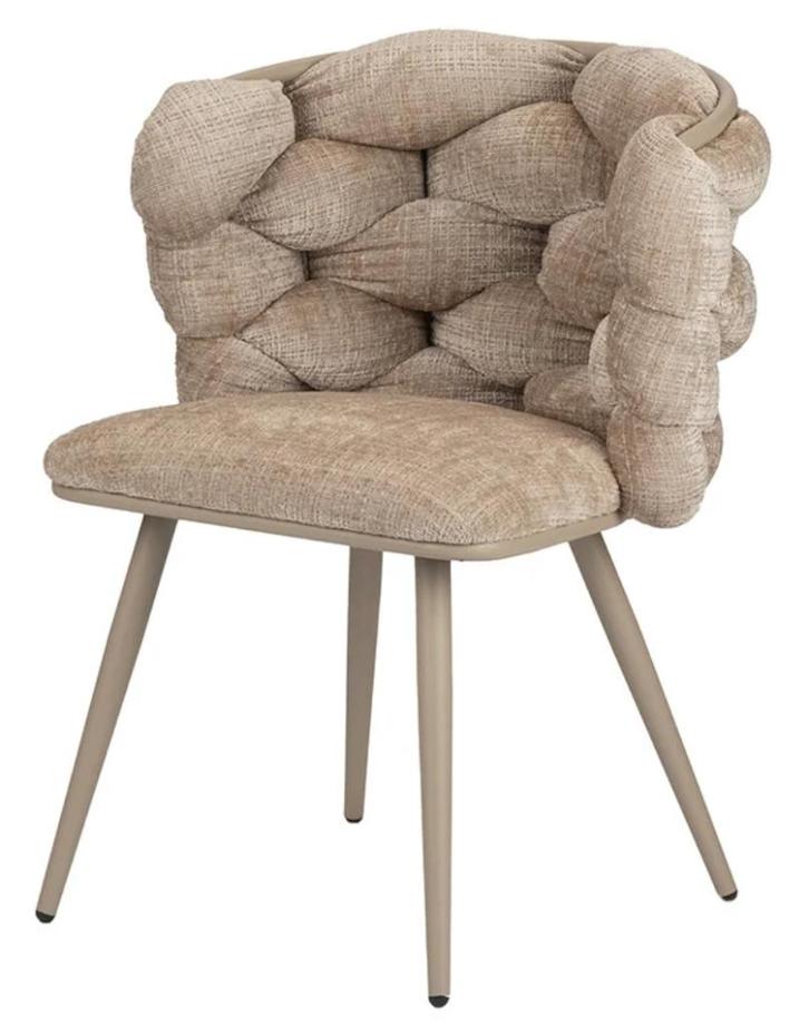 Rock Chair Cream – Luxe Eetkamerstoelen – Pole to Pole, Huis en Inrichting, Stoelen, Nieuw, Vijf, Zes of meer stoelen, Metaal