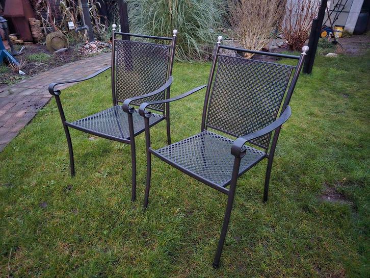 Royal Garden "Excelsior" stoelen 2 stuks, Tuin en Terras, Tuinstoelen, Nieuw, Metaal, Stapelbaar, Ophalen