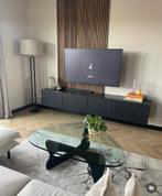 Noguchi inspired salontafel organisch glas zwart, Huis en Inrichting, Tafels | Salontafels, Ophalen, Gebruikt, 50 tot 100 cm, Glas