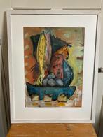 Schilderij "De Reis", Bob Lejeune., Antiek en Kunst, Ophalen of Verzenden