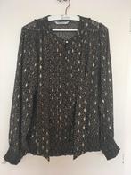 Summum blouse, zwart met goud print, maat 40, Kleding | Dames, Blouses en Tunieken, Maat 38/40 (M), Summum, Zo goed als nieuw
