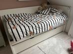 Wit bed 1 persoons Hoogslaper met logeerbed, Ophalen, Gebruikt, 90 cm, Eenpersoons