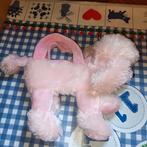Roze poedel hond tas knuffel 26 cm groot, Ophalen of Verzenden, Nieuw, Hond