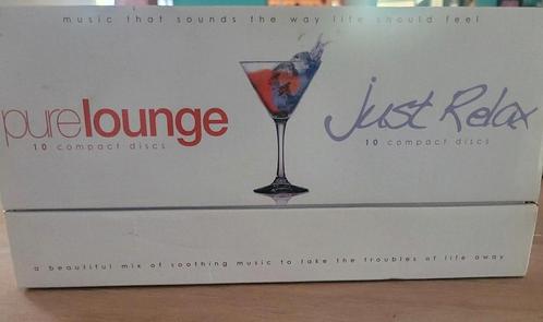pure Lounge & Just Relax 2 x 10 cd's  ambient New Age, Cd's en Dvd's, Cd's | Instrumentaal, Zo goed als nieuw, Boxset, Ophalen of Verzenden