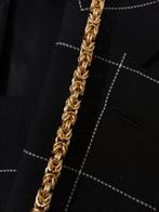 Koningsketting 6mm – Heavy Plated 18K Goud – Real Look,, Ophalen of Verzenden, Nieuw, Goud, Goud