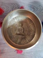 Bijzondere gouden klankschaal met Buddha gravering, Ophalen of Verzenden, Nieuw, Overige soorten