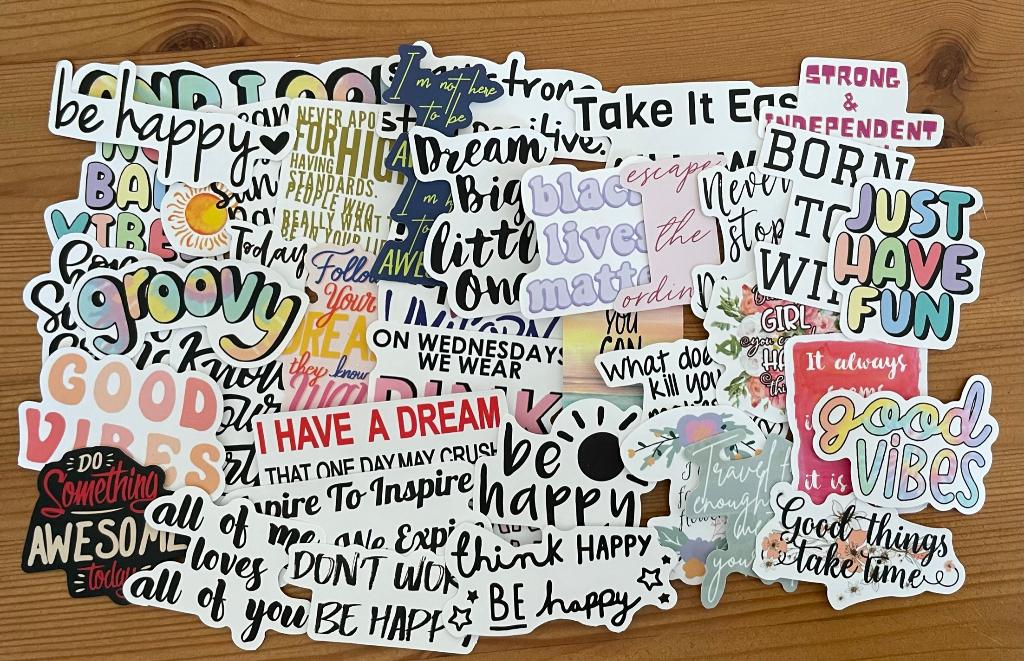 Tekst, motivatie stickers, Verzenden, Nieuw, Meerdere stickers