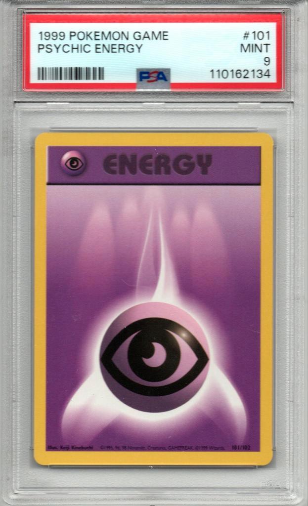 Psychic energy Psa 9 Base set unlimited, Hobby en Vrije tijd, Verzamelkaartspellen | Pokémon, Zo goed als nieuw, Losse kaart, Ophalen of Verzenden