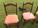 4 Retro Antieke Stoelen - Veldhoven, Gebruikt, Bruin, Hout, Ophalen of Verzenden