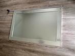 Spiegel met facet geslepen glas, aluminiumkleur, Huis en Inrichting, Woonaccessoires | Spiegels, Ophalen, 125 cm of meer, Zo goed als nieuw