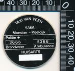 Sticker: Taxi van Veen - Monster - Poeldijk, Ophalen of Verzenden, Zo goed als nieuw, Bedrijf of Vereniging