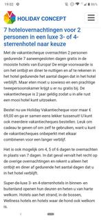 Gratis 7 overnachtingen voor 2, in Luxe hotel naar keuze!!, Twee personen, Overige soorten, Overige typen
