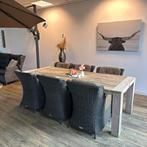 Rough Tuinset – Teak Tuintafel + 6 stoelen / TWV €1950,-, Verzenden, ., Teakhout, Zo goed als nieuw