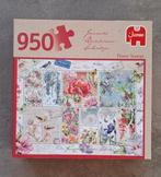 Jumbo puzzel 950 Flower Stamps, Hobby en Vrije tijd, Denksport en Puzzels, Ophalen of Verzenden, Zo goed als nieuw