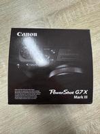 Canon Powershot G7 x Mark III Zwart Helemaal nieuw, Audio, Tv en Foto, Fotocamera's Digitaal, 20 Megapixel, Canon, Compact, Nieuw
