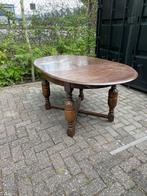 Ovale tafel uitschuifbaar antiek massief hout, Huis en Inrichting, Tafels | Eettafels, Ophalen