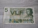 Schaars biljet 5 gulden Vondel I 1966, 6AA-serie, Postzegels en Munten, Bankbiljetten | Nederland, Ophalen of Verzenden, 5 gulden