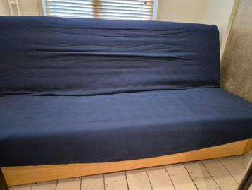 Ikea blauwe slaapbank bedbank  beschikbaar voor biedingen